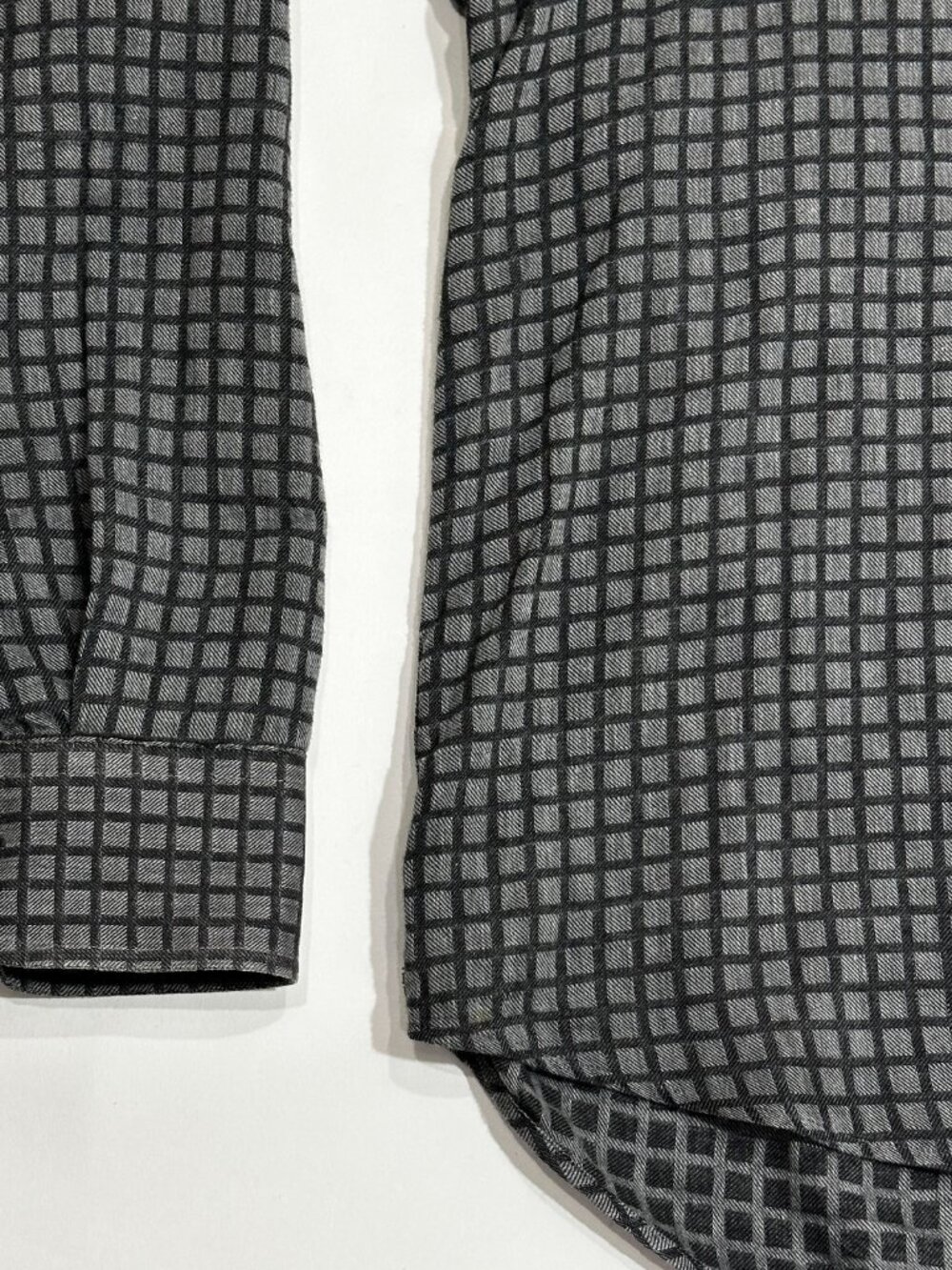 UNTUCKit Mens Large Gray Check Button Up Shirt Long Sleeve 100% Cotton Casual - Picture 5 of 16